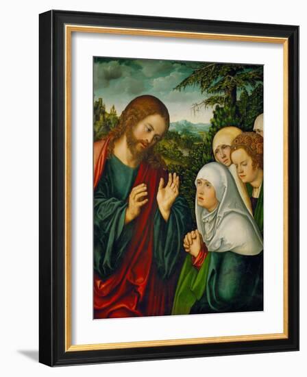 Christ's Farewell to the Holy Women, circa 1520-Lucas Cranach the Elder-Framed Giclee Print