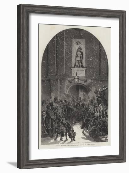 Christ's Hospital and Christmas Eve-Sir John Gilbert-Framed Giclee Print