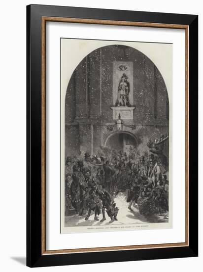 Christ's Hospital and Christmas Eve-Sir John Gilbert-Framed Giclee Print