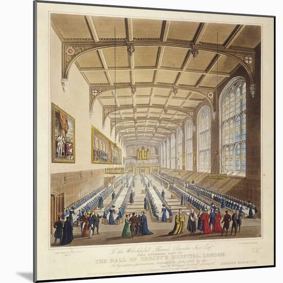 Christ's Hospital, London, 1830-George Hawkins-Mounted Giclee Print