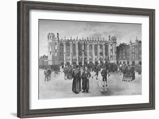 'Christ's Hospital, Newgate Street - Boys in playground', 1891-William Luker-Framed Giclee Print