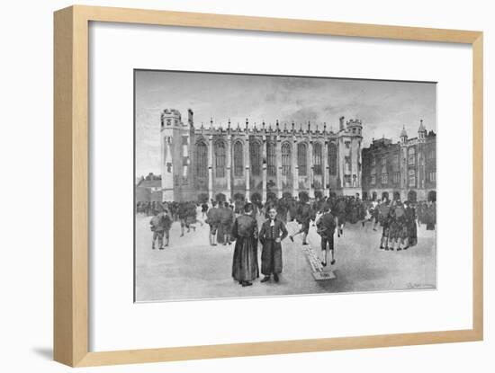 'Christ's Hospital, Newgate Street - Boys in playground', 1891-William Luker-Framed Giclee Print