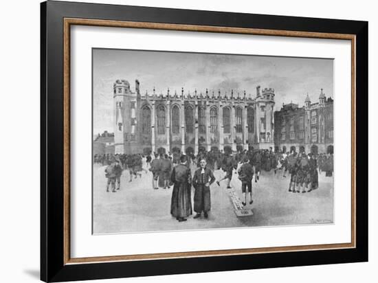'Christ's Hospital, Newgate Street - Boys in playground', 1891-William Luker-Framed Giclee Print