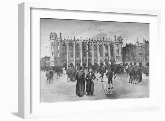 'Christ's Hospital, Newgate Street - Boys in playground', 1891-William Luker-Framed Giclee Print