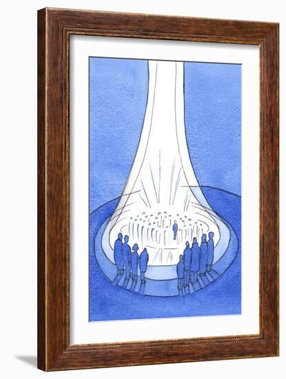 Christ's Sacrifice - Offered from on Earth - is like a Beacon of Light before Heaven, 2002 (W/C on-Elizabeth Wang-Framed Giclee Print