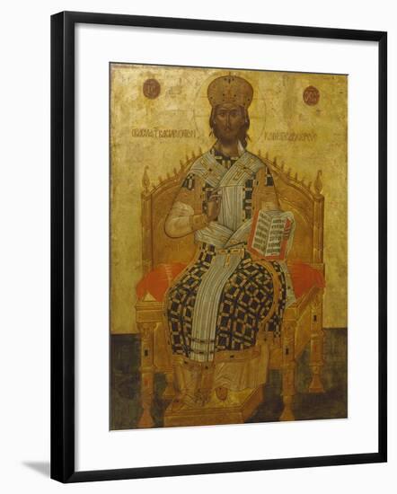 Christ Seated on the Throne, Icon-null-Framed Giclee Print