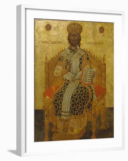 Christ Seated on the Throne, Icon-null-Framed Giclee Print