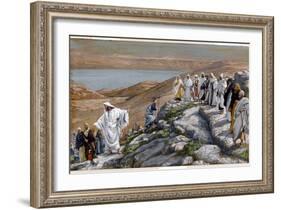 Christ Sending Out the Seventy Disciples, Two by Two-James Tissot-Framed Giclee Print