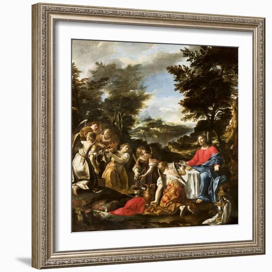 Christ Served by Angels, C.1650-1700-null-Framed Giclee Print