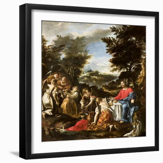 Christ Served by Angels, C.1650-1700-null-Framed Giclee Print