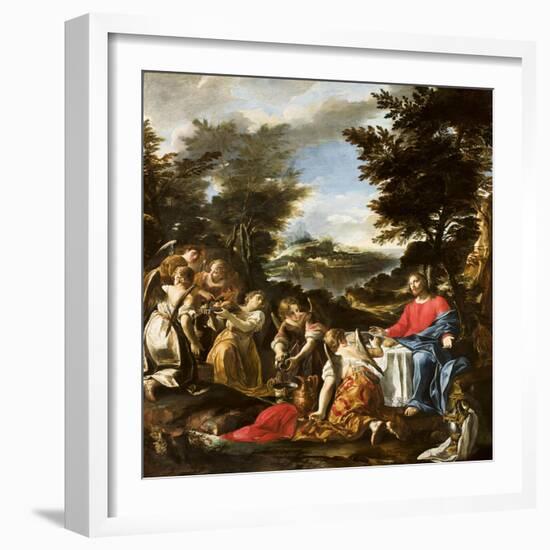 Christ Served by Angels, C.1650-1700-null-Framed Giclee Print