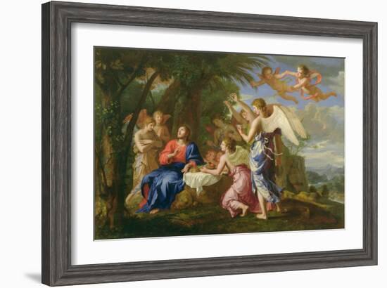 Christ Served by the Angels, c.1650-Jacques Stella-Framed Giclee Print