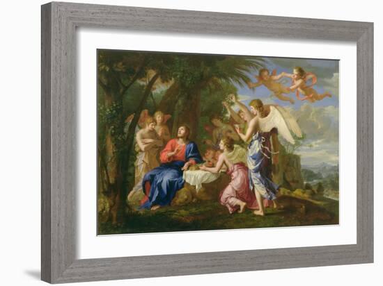 Christ Served by the Angels, c.1650-Jacques Stella-Framed Giclee Print