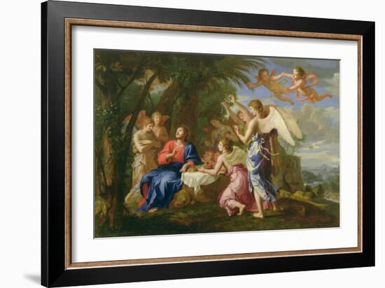 Christ Served by the Angels, c.1650-Jacques Stella-Framed Giclee Print