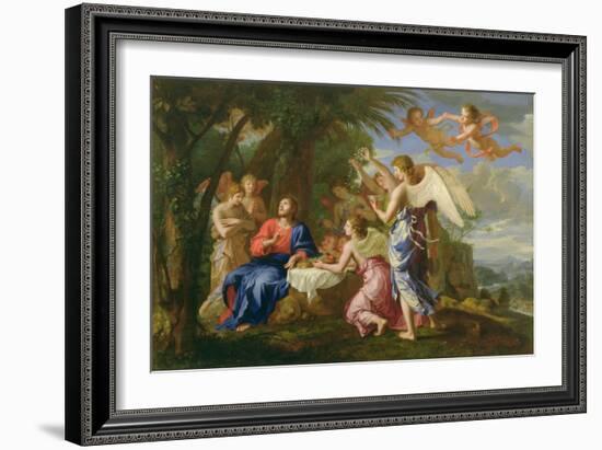 Christ Served by the Angels, c.1650-Jacques Stella-Framed Giclee Print