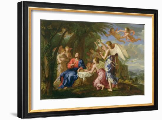 Christ Served by the Angels, c.1650-Jacques Stella-Framed Giclee Print