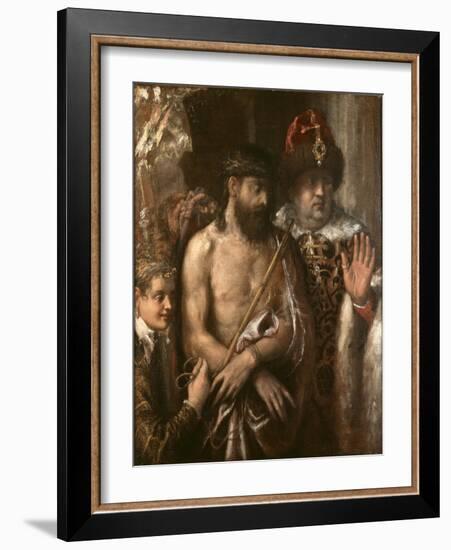 Christ Shown to the People (Ecce Homo) C.1570-76-Titian (Tiziano Vecelli)-Framed Giclee Print