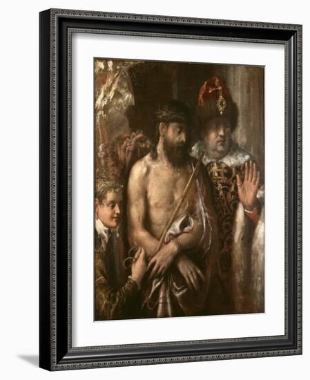 Christ Shown to the People (Ecce Homo) C.1570-76-Titian (Tiziano Vecelli)-Framed Giclee Print