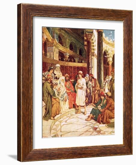 Christ Speaking with the Doctors in the Temple in Jerusalem-William Brassey Hole-Framed Giclee Print