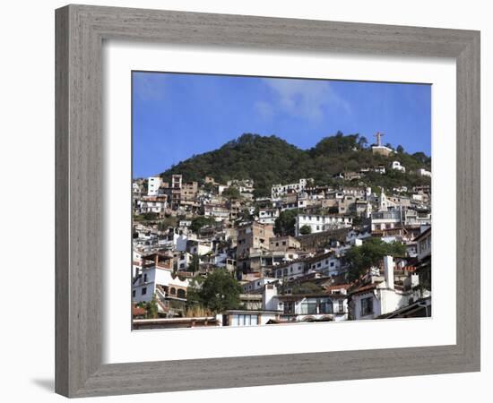Christ Statue, Taxco, Colonial Town Well Known For Its Silver Markets, Guerrero State, Mexico-Wendy Connett-Framed Photographic Print