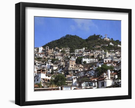 Christ Statue, Taxco, Colonial Town Well Known For Its Silver Markets, Guerrero State, Mexico-Wendy Connett-Framed Photographic Print