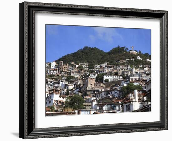 Christ Statue, Taxco, Colonial Town Well Known For Its Silver Markets, Guerrero State, Mexico-Wendy Connett-Framed Photographic Print