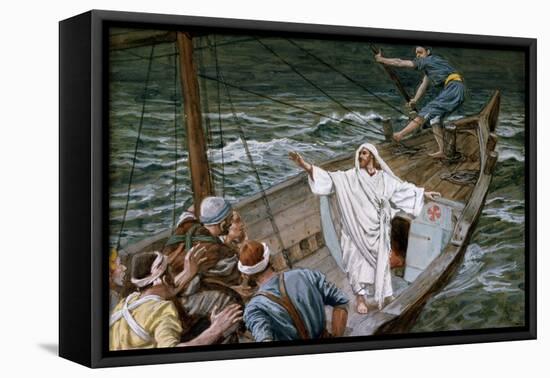 Christ Stilling the Tempest, Illustration for 'The Life of Christ', C.1886-94-James Tissot-Framed Premier Image Canvas