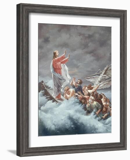Christ Stilling the Tempest-Christian W. E. Dietrich-Framed Giclee Print