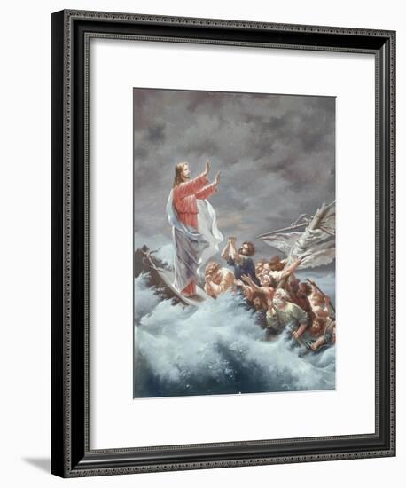 Christ Stilling the Tempest-Christian W. E. Dietrich-Framed Giclee Print