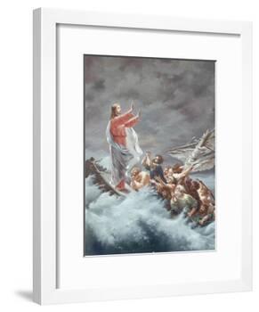 Christ Stilling the Tempest-Christian W.e. Dietrich-Framed Giclee Print