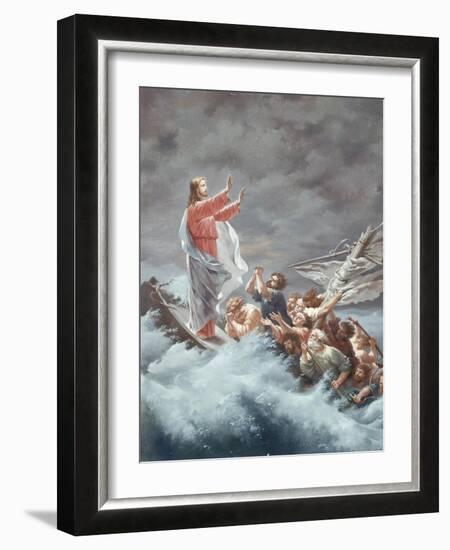 Christ Stilling the Tempest-Christian W. E. Dietrich-Framed Giclee Print