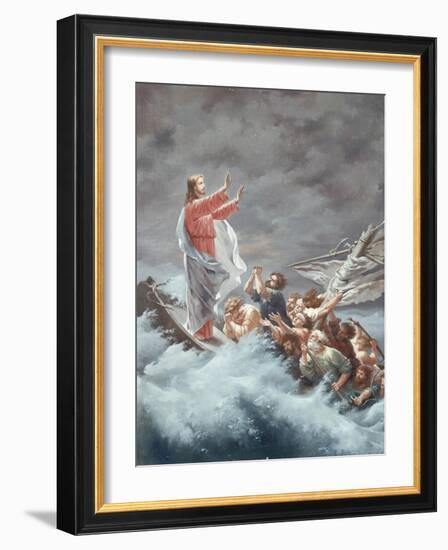 Christ Stilling the Tempest-Christian W. E. Dietrich-Framed Giclee Print