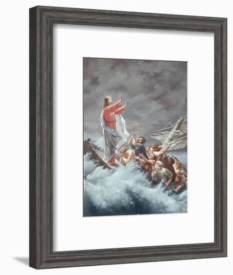 Christ Stilling the Tempest-Christian W. E. Dietrich-Framed Giclee Print