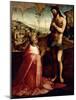 Christ Suffering and Cardinal Oliviero Carafa in Prayer-Cesare da Sesto-Mounted Giclee Print
