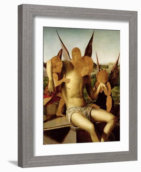 Christ Supported by Three Angels-Antonello da Messina-Framed Giclee Print