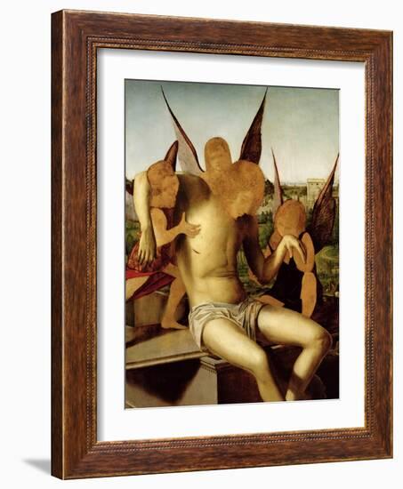Christ Supported by Three Angels-Antonello da Messina-Framed Giclee Print