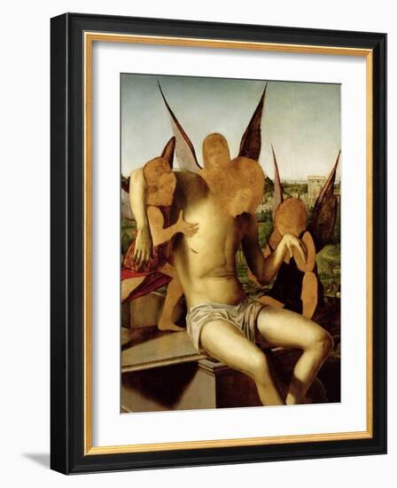 Christ Supported by Three Angels-Antonello da Messina-Framed Giclee Print