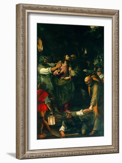 Christ Taken Prisoner-Duccio di Buoninsegna-Framed Giclee Print