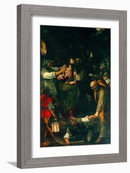 Christ Taken Prisoner-Duccio di Buoninsegna-Framed Giclee Print