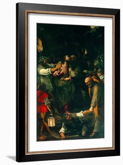 Christ Taken Prisoner-Duccio di Buoninsegna-Framed Giclee Print