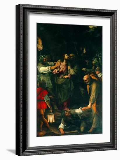 Christ Taken Prisoner-Duccio di Buoninsegna-Framed Giclee Print