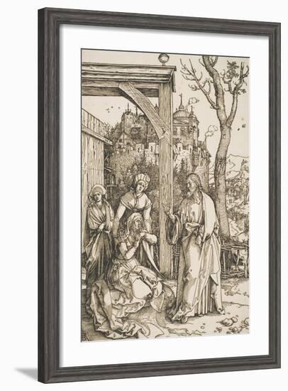 Christ Taking Leave of His Mother, from the Series "The Life of the Virgin", C.1504-05-Albrecht Dürer-Framed Giclee Print