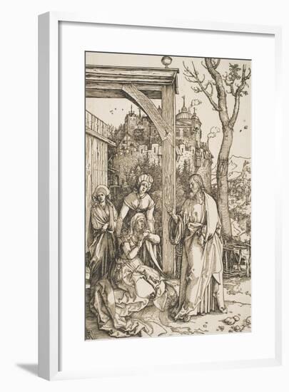 Christ Taking Leave of His Mother, from the Series "The Life of the Virgin", C.1504-05-Albrecht Dürer-Framed Giclee Print