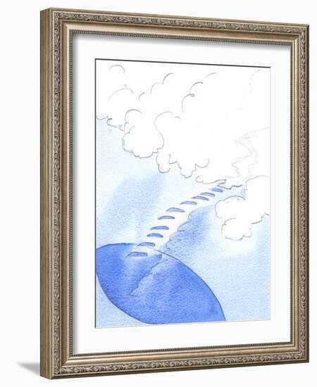 Christ Taught Me that by Praying the Rosary, We Climb a Ladder to Heaven; Each 'Hail Mary' is Anoth-Elizabeth Wang-Framed Giclee Print