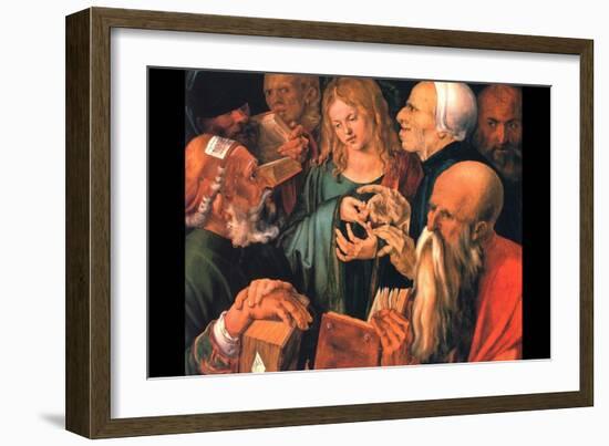 Christ Teaches the Learned Men-Albrecht Dürer-Framed Art Print