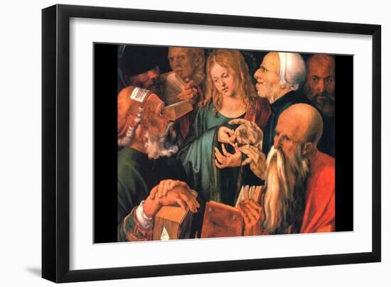 Christ Teaches the Learned Men-Albrecht Dürer-Framed Art Print