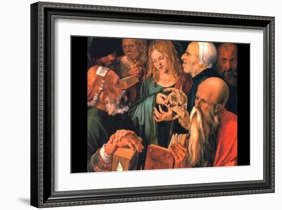 Christ Teaches the Learned Men-Albrecht Dürer-Framed Art Print