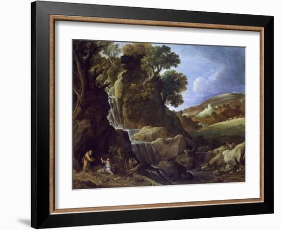 Christ Tempted in the Wilderness, 1626 (Oil on Canvas)-Paul Brill Or Bril-Framed Giclee Print