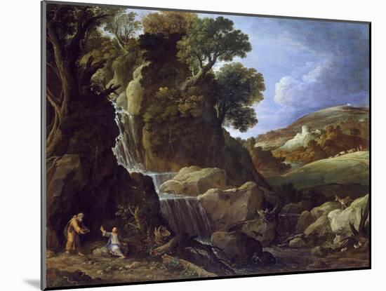 Christ Tempted in the Wilderness, 1626 (Oil on Canvas)-Paul Brill Or Bril-Mounted Giclee Print