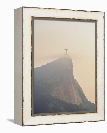 Christ the Redeemer and Corcovado Mountain at sunrise, Rio de Janeiro, Brazil, South America-Karol Kozlowski-Framed Premier Image Canvas